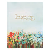 NLT Floral Fields Faux Leather Inspire Large Print Filament-Enabled Bible