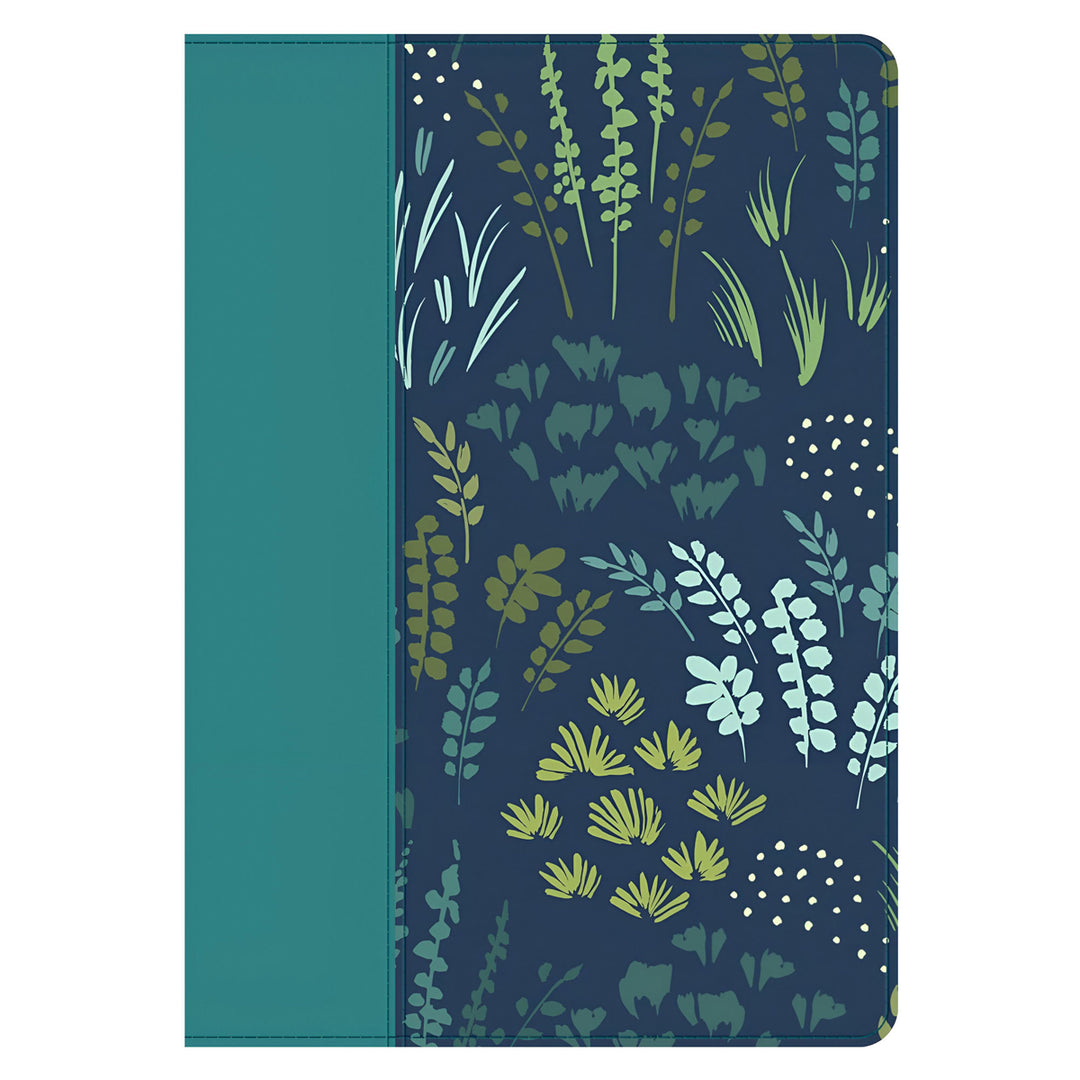 NLT Meadow Teal Leaf Imitation Leather 3rd Edition Life Application Study Bible Large Print