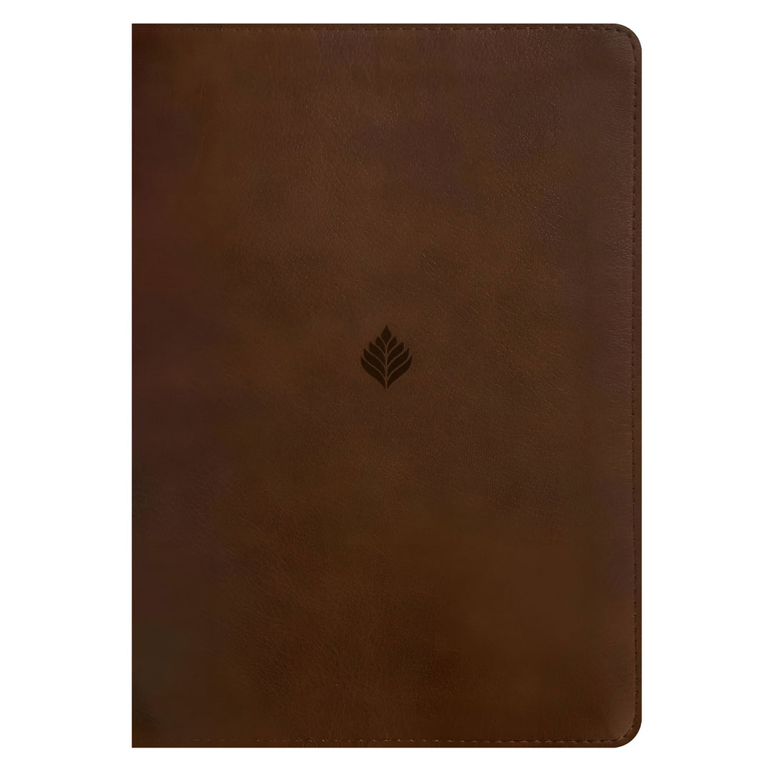 NLT Rustic Brown Leaf Imitation Leather 3rd Edition Life Application Study Bible Large Print