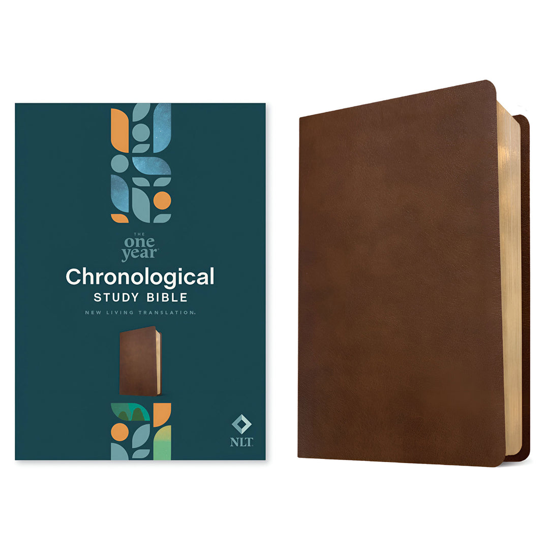 NLT Rustic Brown Imitation Leather One Year Chronological Study Bible