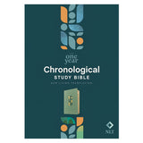 NLT Sage Green Mosaic Imitation Leather One Year Chronological Study Bible