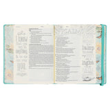 NLT Aquamarine Hardcover Faux Leather Inspire Filament-Enabled Bible