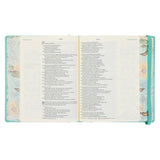 NLT Aquamarine Hardcover Faux Leather Inspire Filament-Enabled Bible