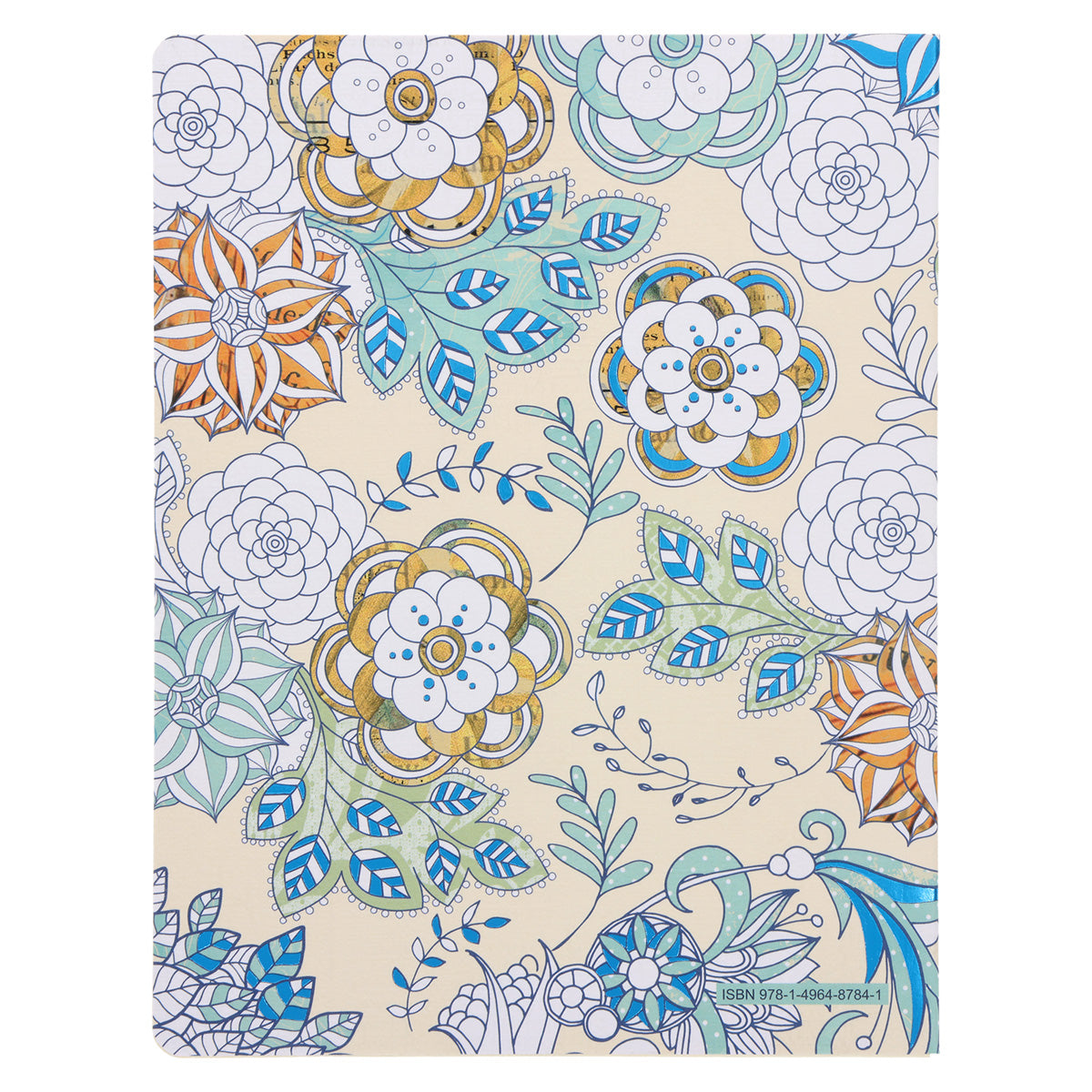 NLT Cream Floral Paperback Inspire Filament-Enabled Bible