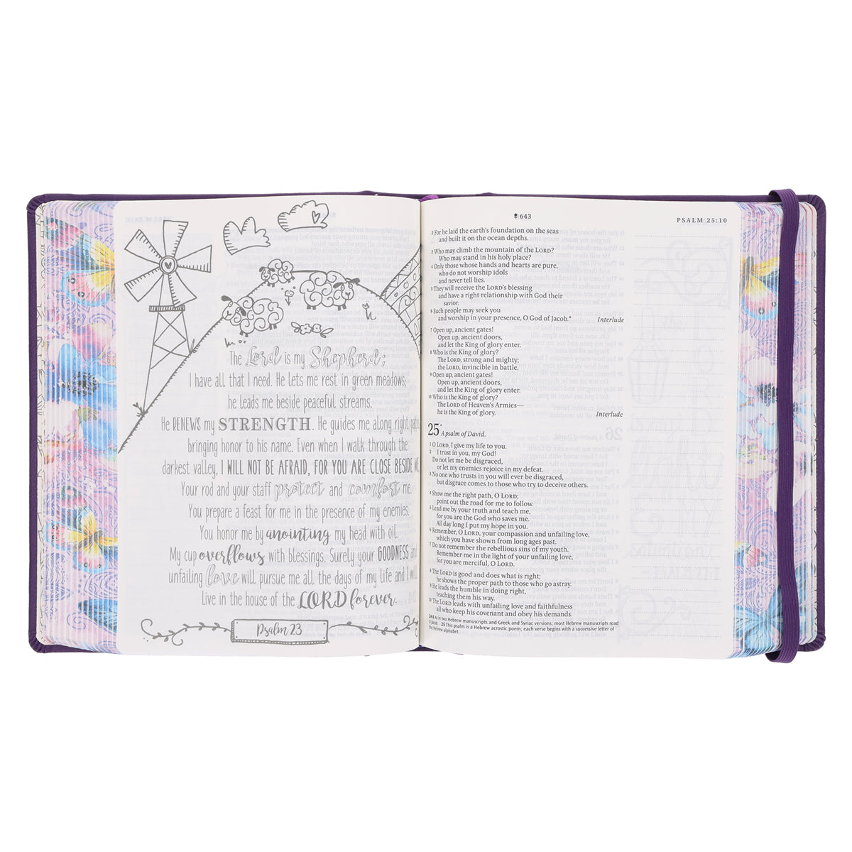 NLT Purple Faux Leather Hardcover Inspire Praise Filament-Enabled Edition Bible