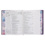 NLT Purple Faux Leather Hardcover Inspire Praise Filament Bible Large Print