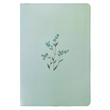 NLT Baby Blue Blossoms Imitation Leather with Zip Filament Thinline Ref Large Print Red Letter