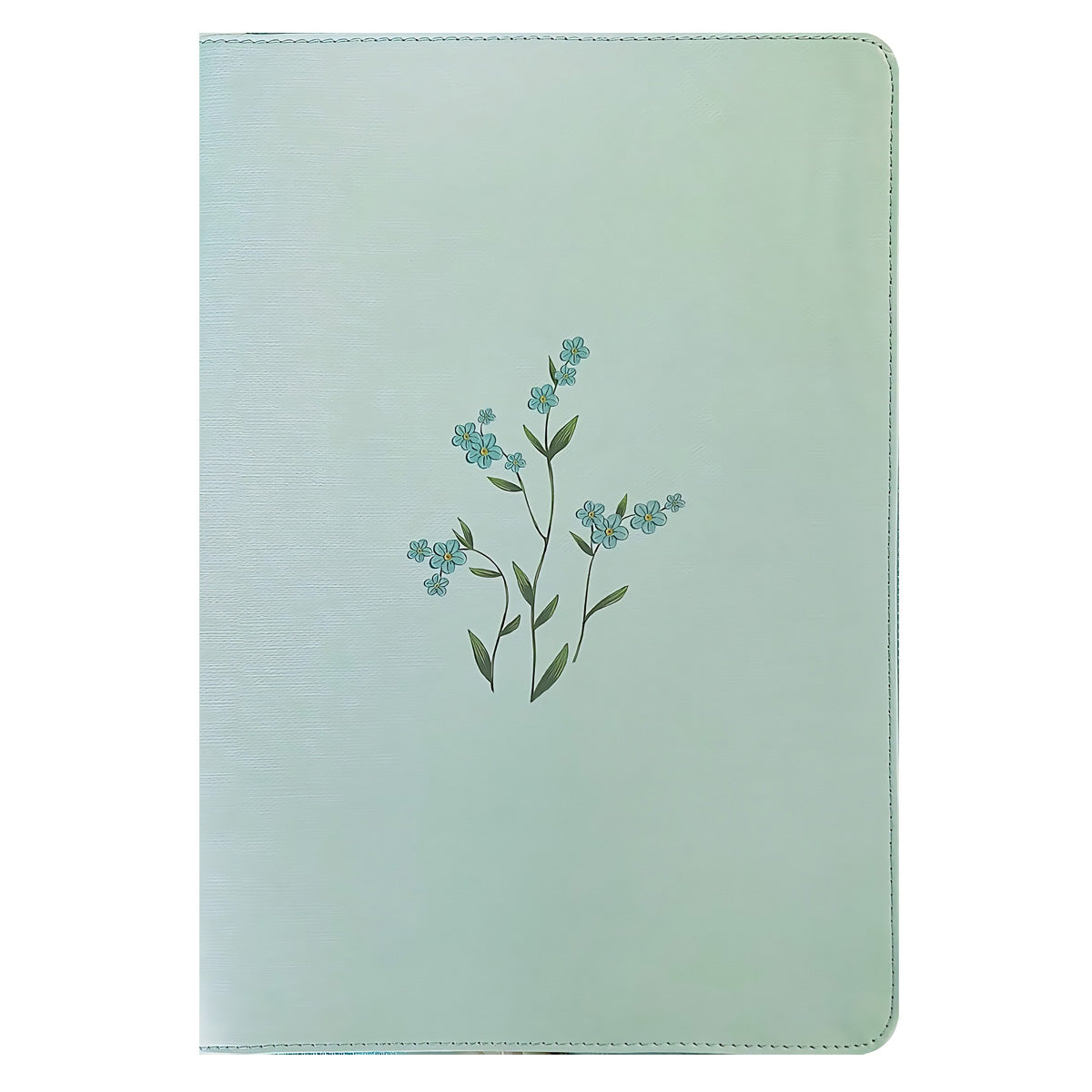 NLT Baby Blue Blossoms Imitation Leather with Zip Filament Thinline Ref Large Print Red Letter