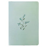 NLT Baby Blue Blossoms Imitation Leather with Zip Filament Thinline Ref Large Print Red Letter