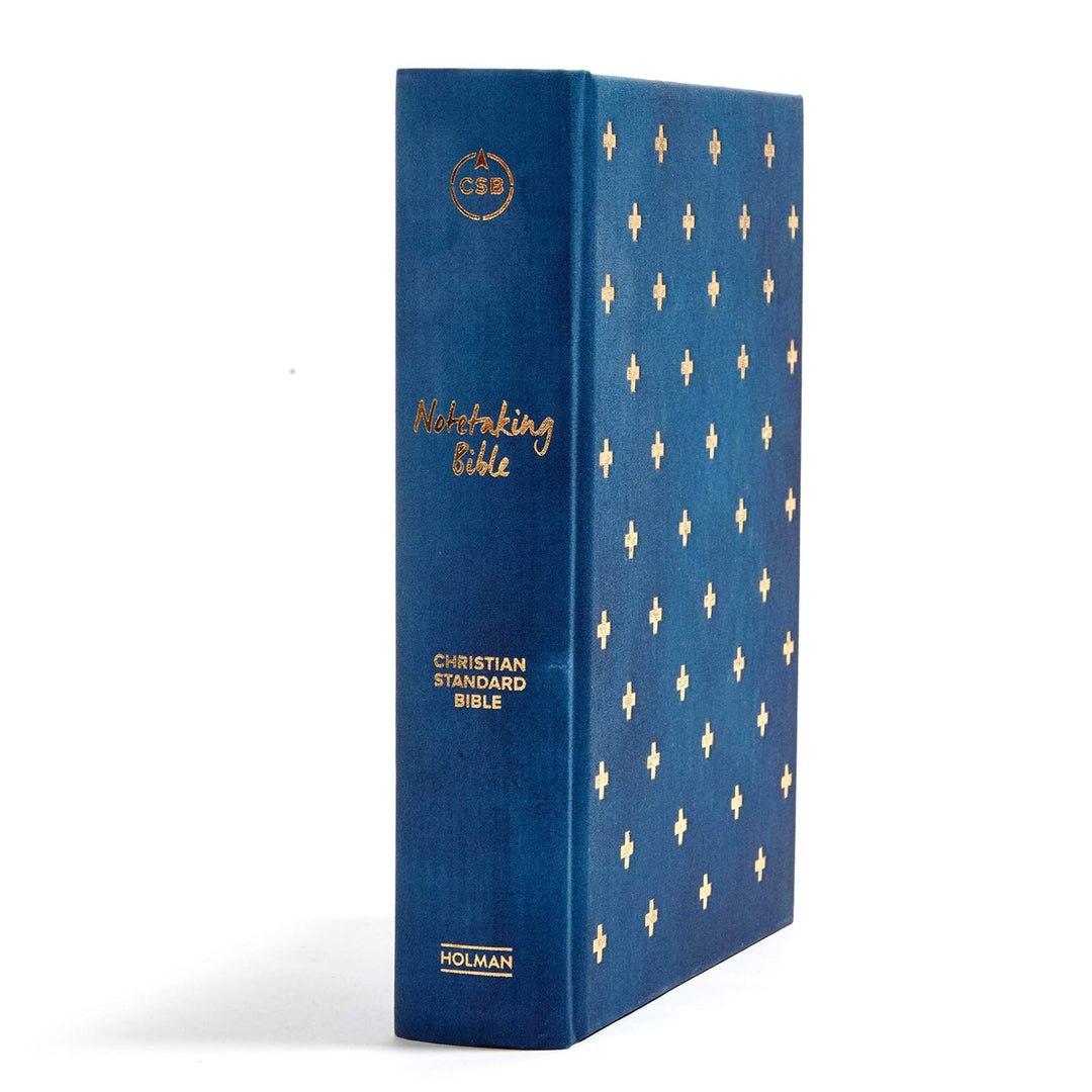 CSB Notetaking Bible Cloth Over Board Navy / Cross (Hardcover)