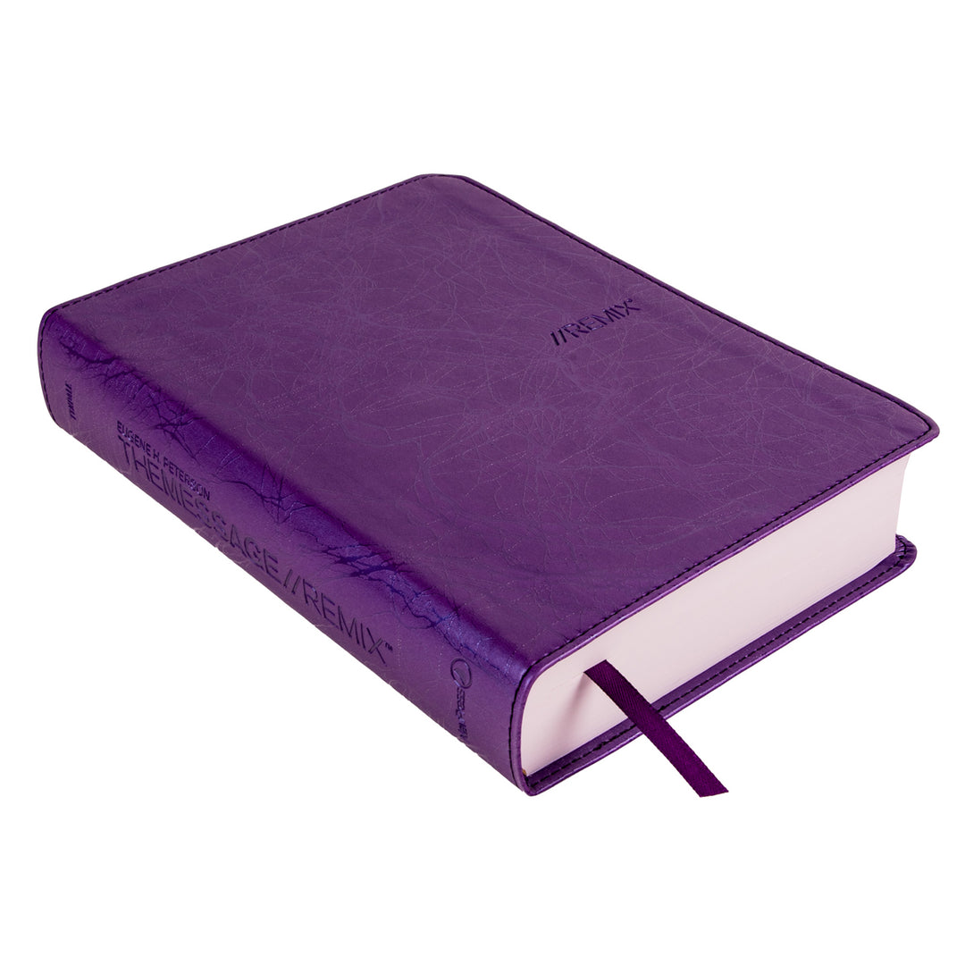 The Message Purple Swirl Faux Leather Remix 2.0 Bible