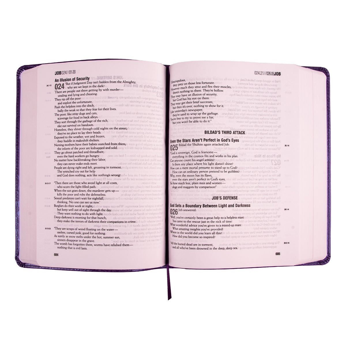 The Message Purple Swirl Faux Leather Remix 2.0 Bible
