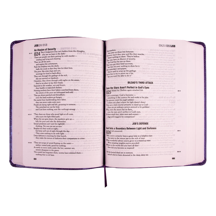 The Message Purple Swirl Faux Leather Remix 2.0 Bible