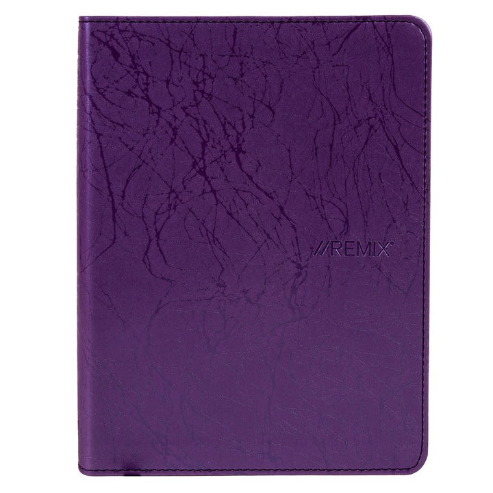 The Message Purple Swirl Faux Leather Remix 2.0 Bible