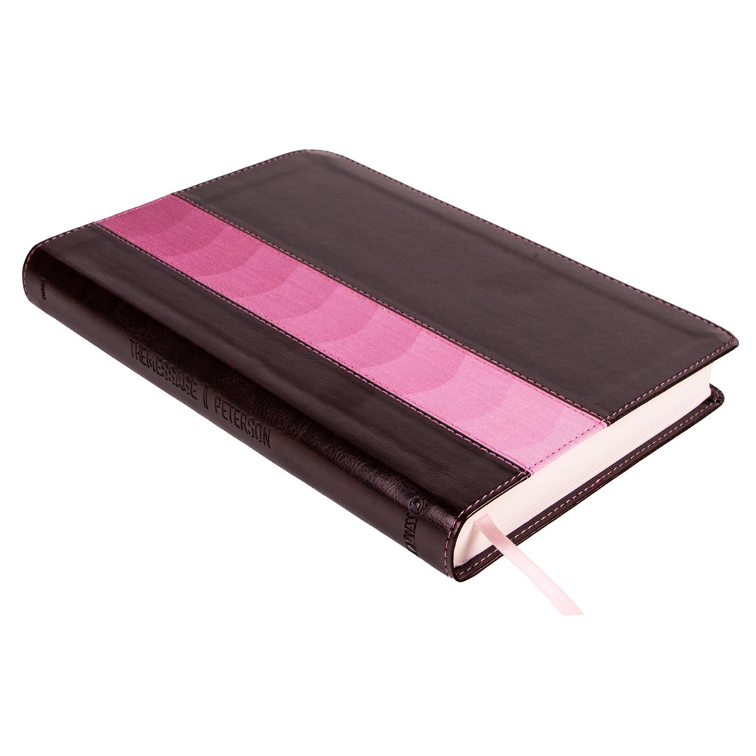 The Message Brown & Pink Two Tone Imitation Leather Slimline Edition Bible