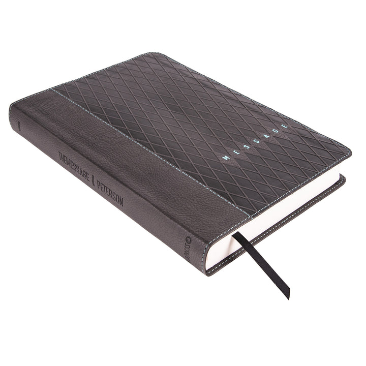 The Message Charcoal And Black Imitation Leather Slimline Edition Bible