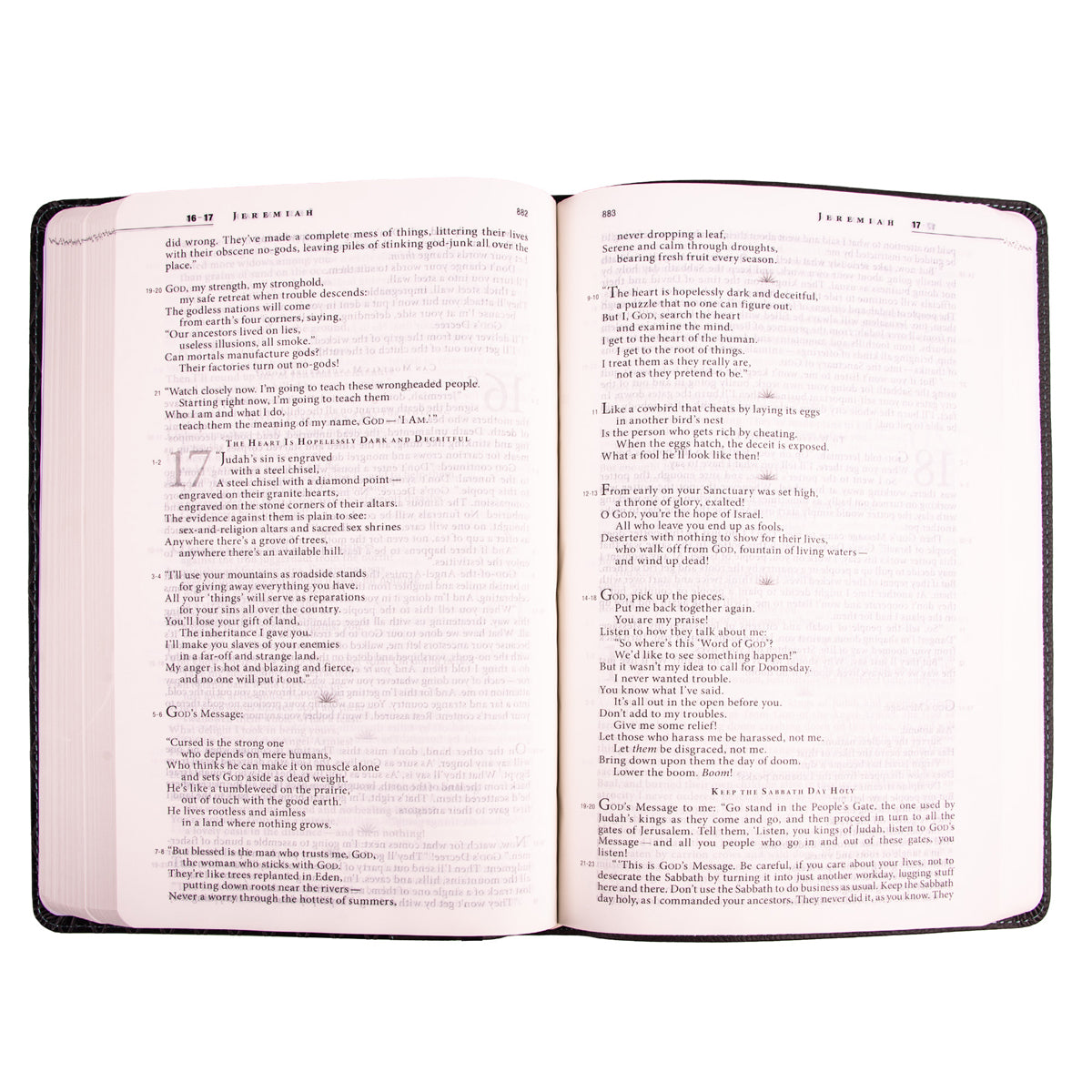 The Message Charcoal And Black Imitation Leather Slimline Edition Bible