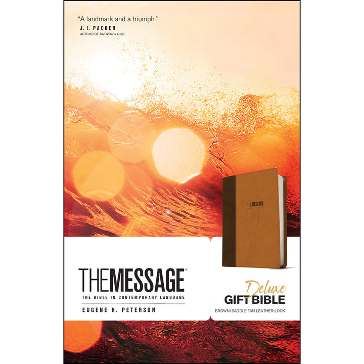 The Message Deluxe Gift Bible Brown / Tan (Imitation Leather)