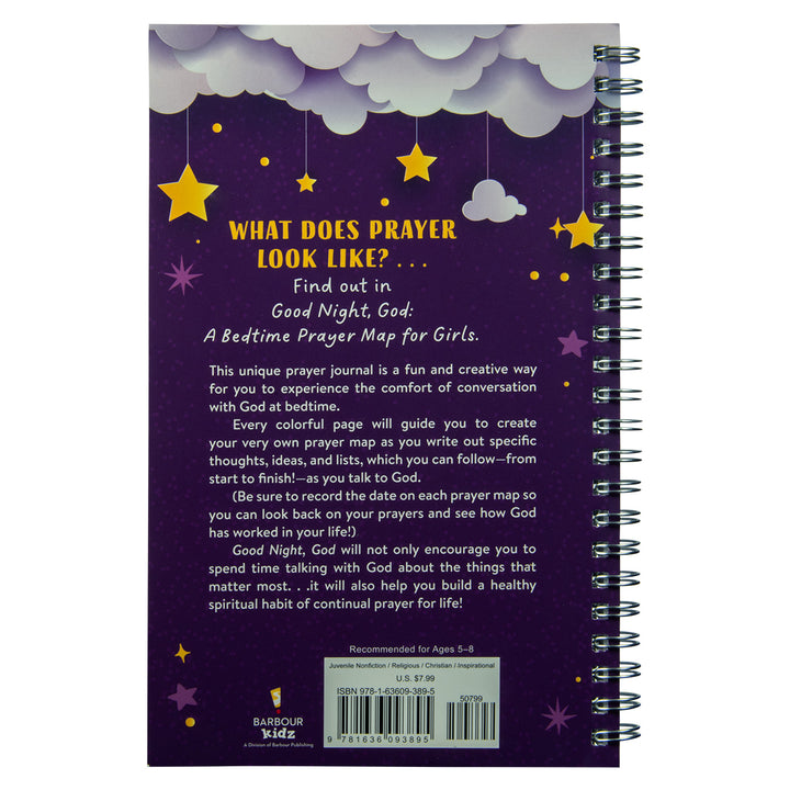 Good Night, God: A Bedtime Prayer Map For Girls (Spiral-Bound)