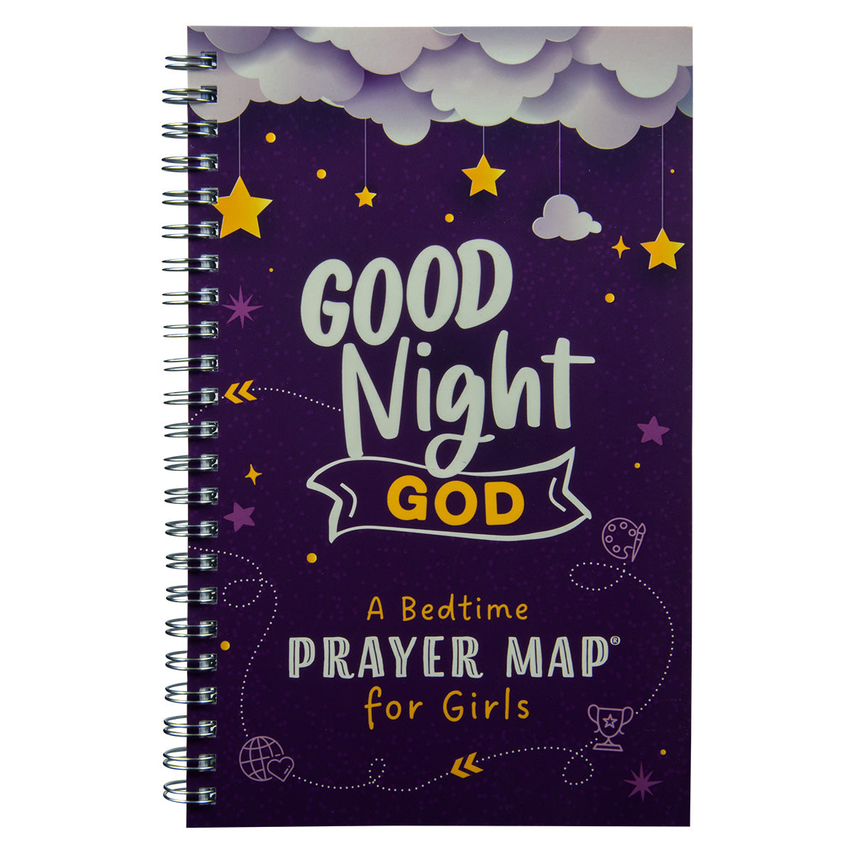 Good Night, God: A Bedtime Prayer Map For Girls (Spiral-Bound)