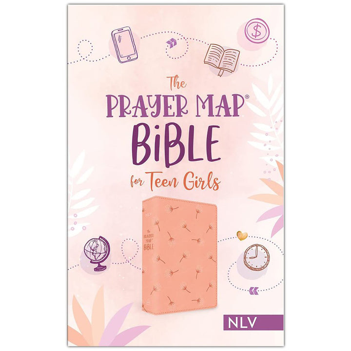 NLV Coral Imitation Leather the Prayer Map Bible for Teen Girls