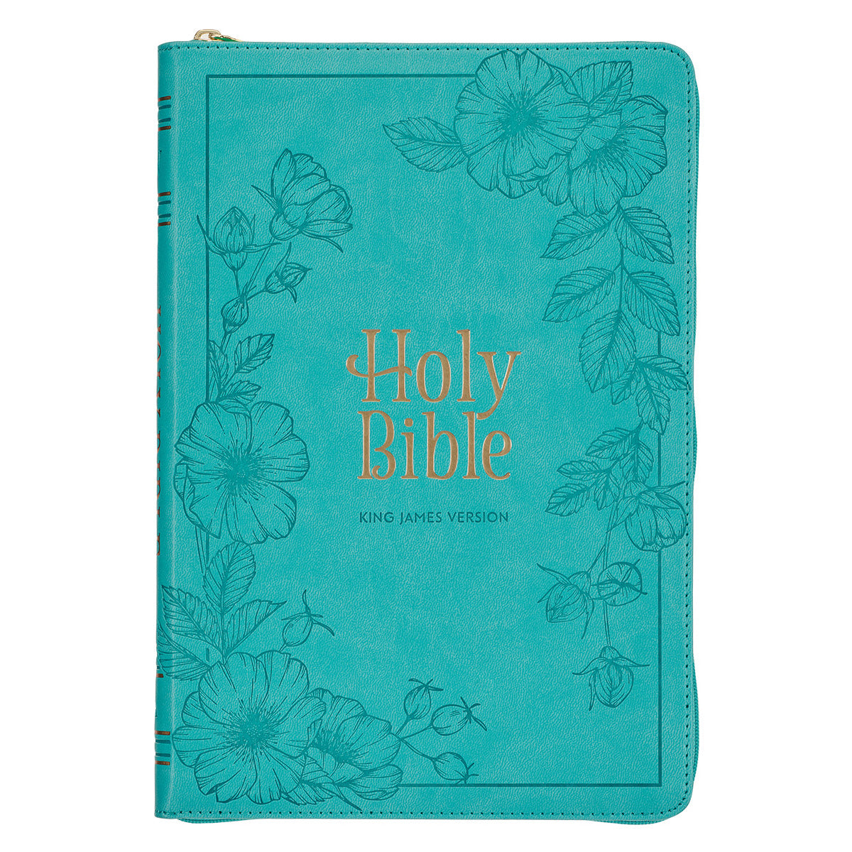 KJV Teal Faux Leather Thinline Bible Large Print