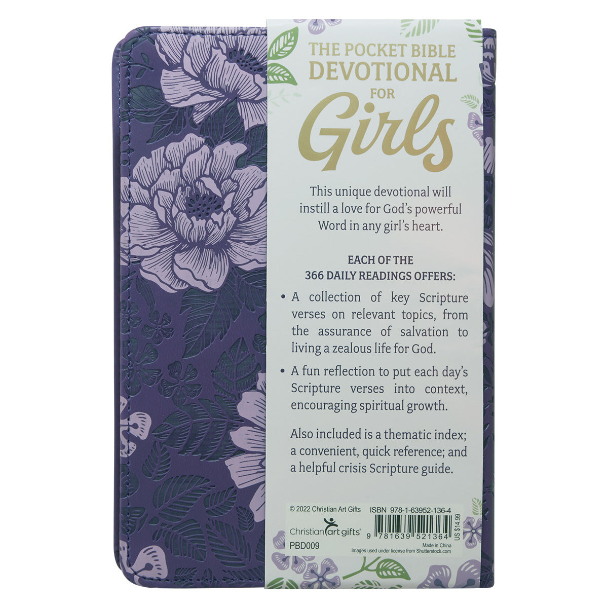 Pocket Bible Faux Leather Devotional For Girls