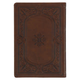 KJV Brown Frame Faux Leather Study Bible Large Print