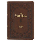 KJV Brown Frame Faux Leather Study Bible Large Print