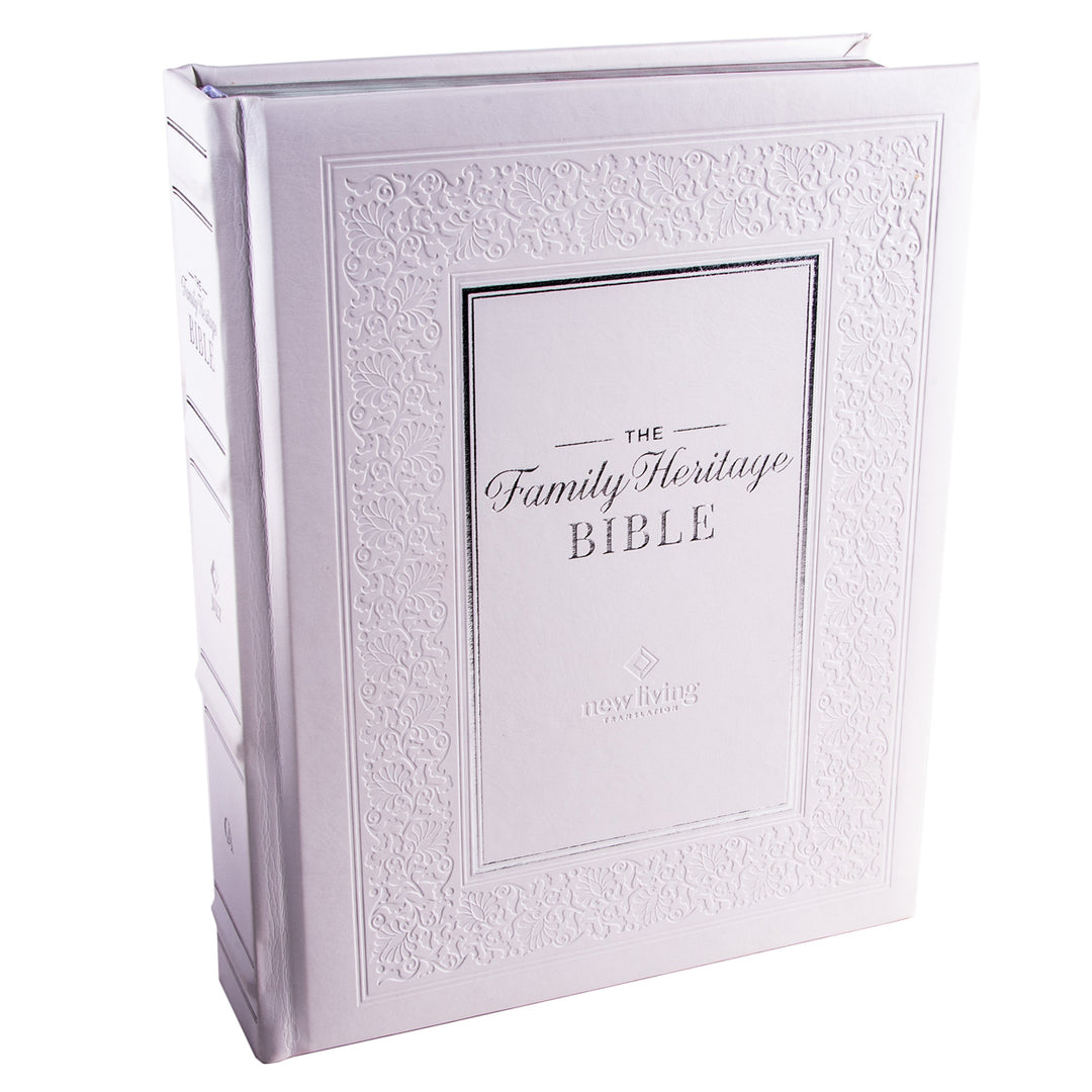 NLT The Family Heritage Bible White Hardcover