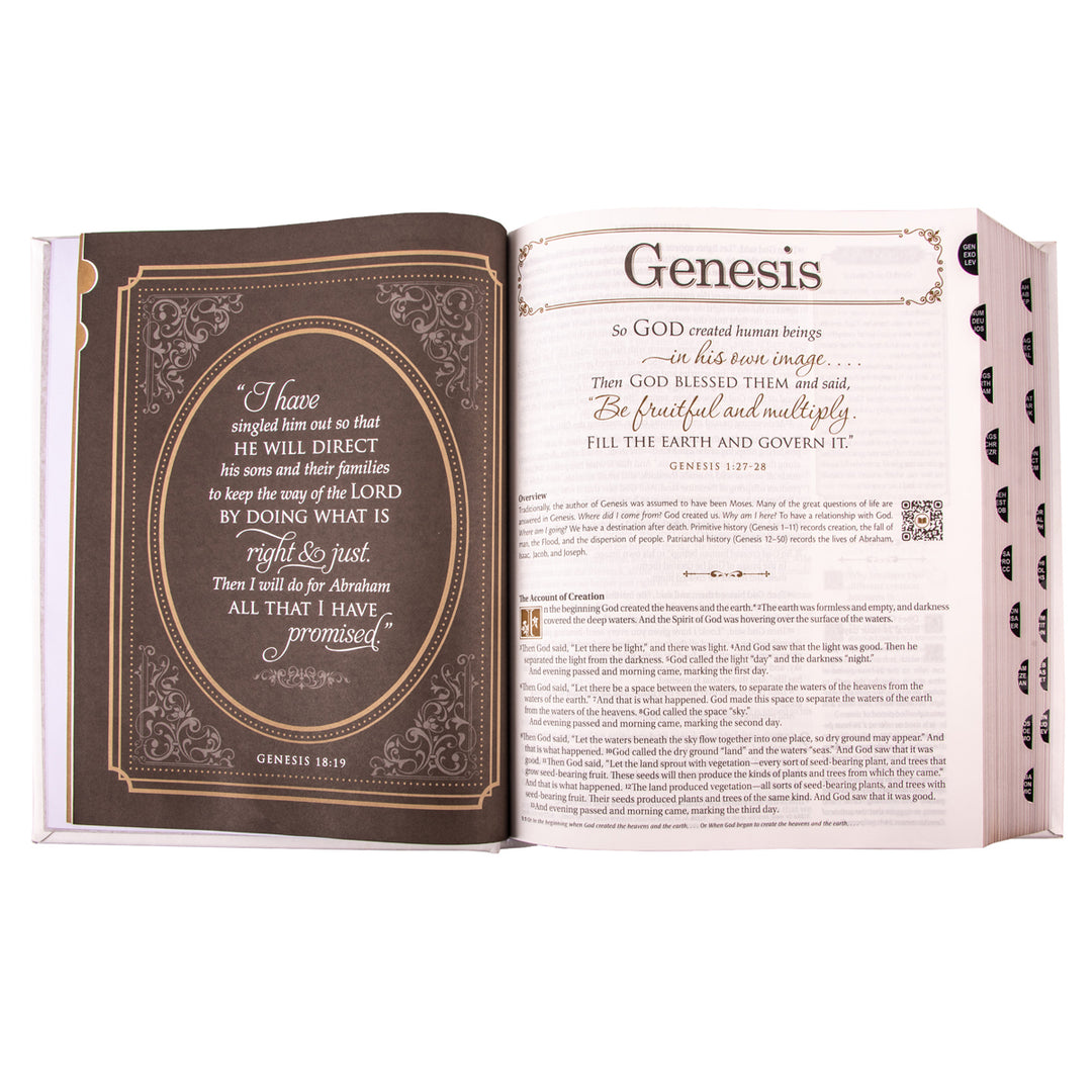 NLT The Family Heritage Bible White Hardcover