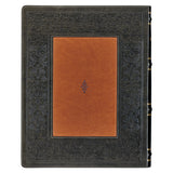 NLT Dark Olive And Brown Faux Leather Flexcover The Family Heritage Bible
