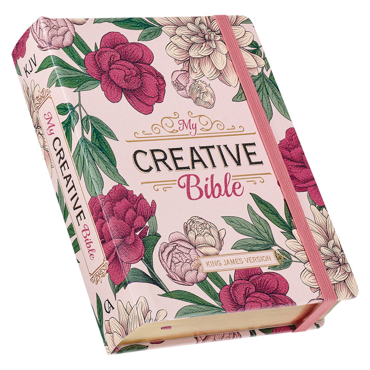 KJV Pink Floral Hardcover My Creative Bible