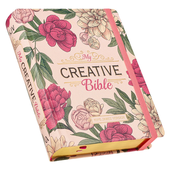 KJV Pink Floral Hardcover My Creative Bible