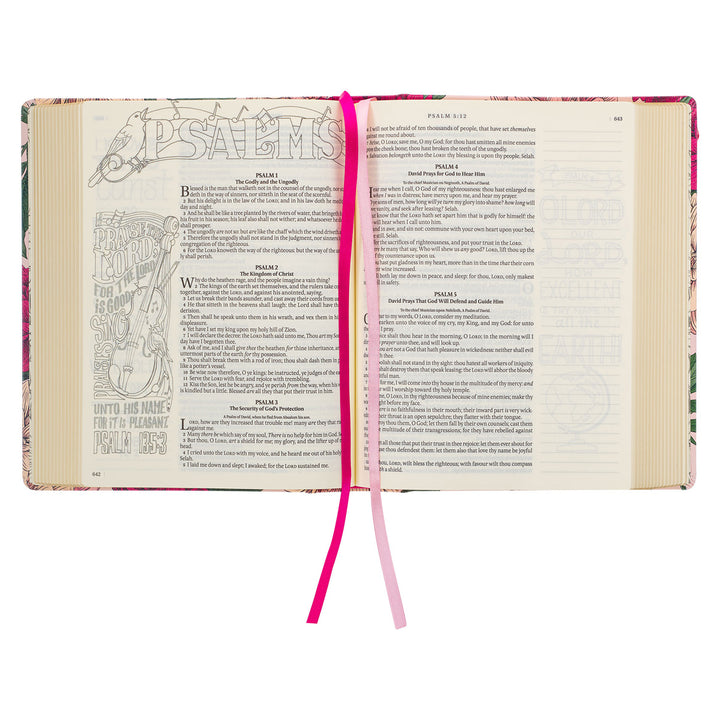 KJV Pink Floral Hardcover My Creative Bible