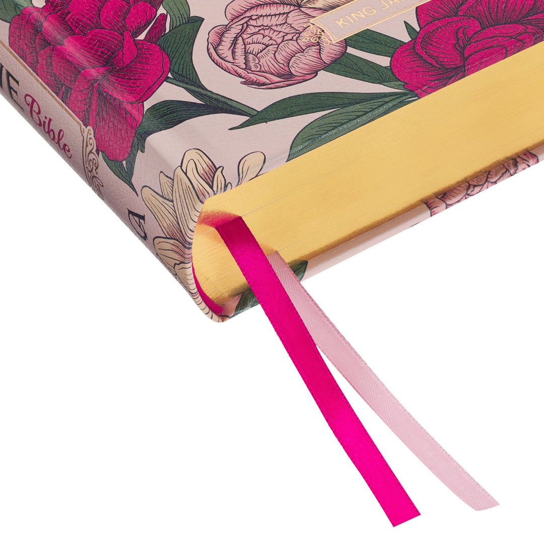 KJV Pink Floral Hardcover My Creative Bible