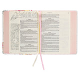 KJV White Floral Faux Leather Flexcover My Creative Bible