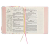 KJV White Floral Faux Leather Flexcover My Creative Bible