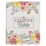 KJV White Floral Faux Leather Flexcover My Creative Bible