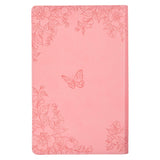 KJV Pink Floral Faux Leather Flexcover Deluxe Gift Bible With Zip