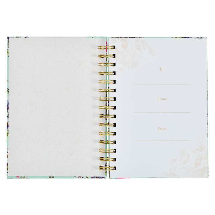 Give Thanks to the Lord Cream & Mint Large Hardcover Wirebound Journal