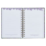 Blessed Is She Who Has Believed Black & Purple Large Hardcover Wirebound Journal