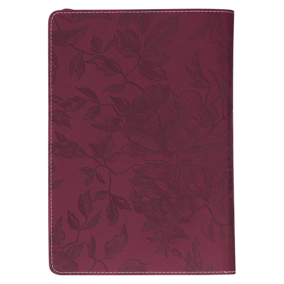 She Is Clothed With Strength & Dignity Faux Leather Journal With Zipped Closure - Prov 31:25