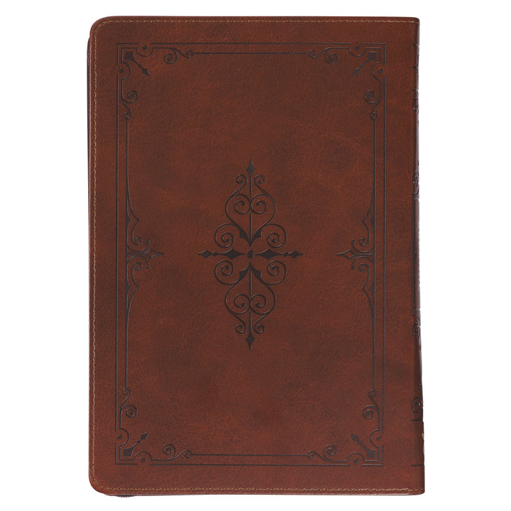 Be Strong & Courageous For The Lord Faux Leather Journal With Zipped Closure - Joshua 1:9