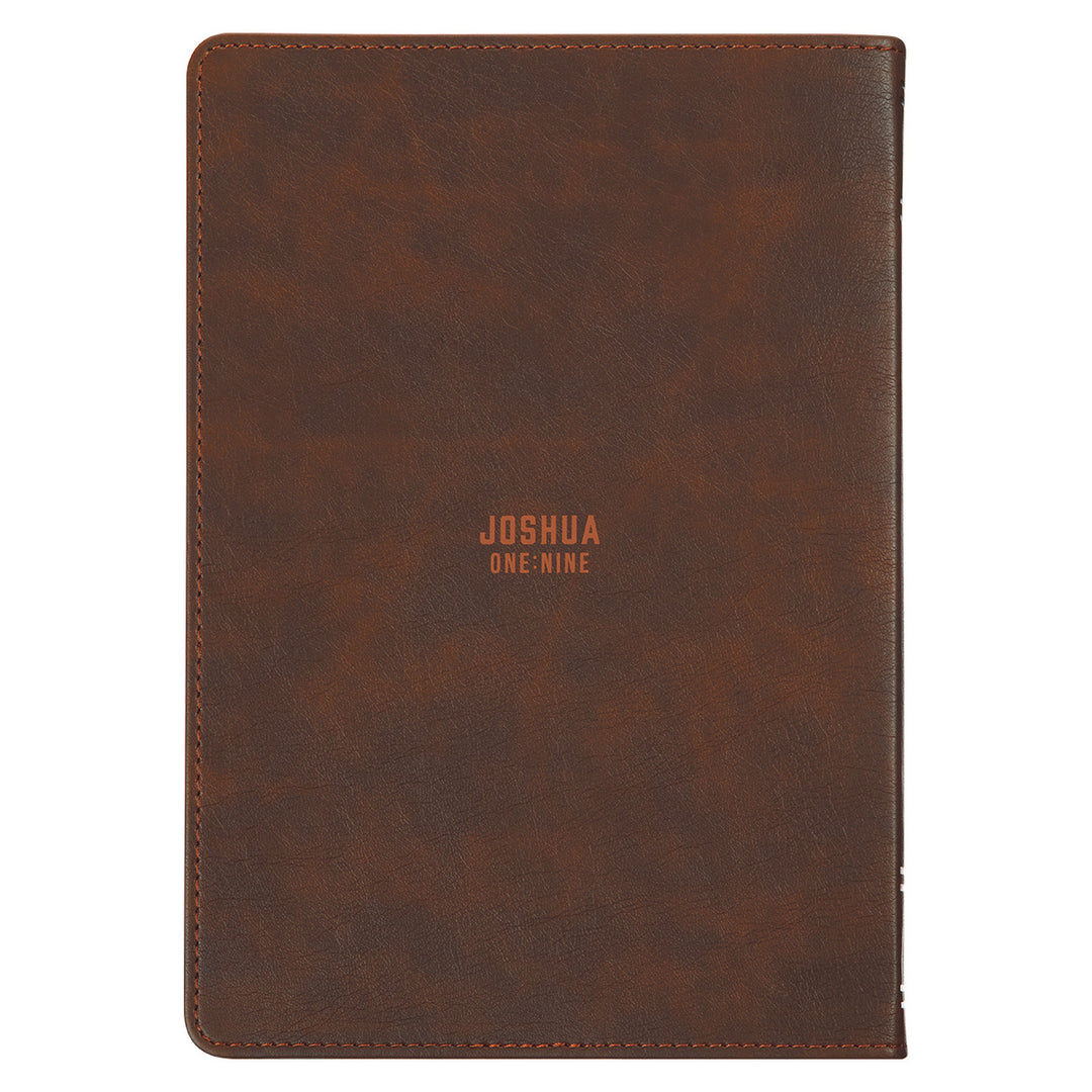 Strength and Courage Brown Lion Faux Leather Journal