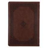 NLT Brown Flexcover Faux Leather Everyday Devotional Bible for Men