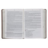 NLT Brown Flexcover Faux Leather Everyday Devotional Bible for Men