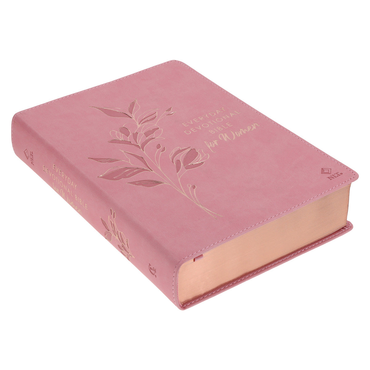 NLT Pink Flexcover Faux Leather Everyday Devotional Bible for