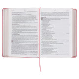 NLT Pink Flexcover Faux Leather Everyday Devotional Bible for Women