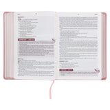 NLT Pink Flexcover Faux Leather Everyday Devotional Bible for Women